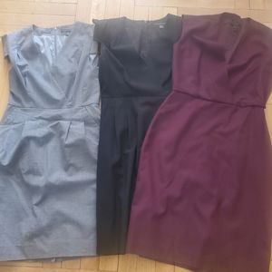 3 j.crew & banana republic sheath wool dress bundle👗size 0